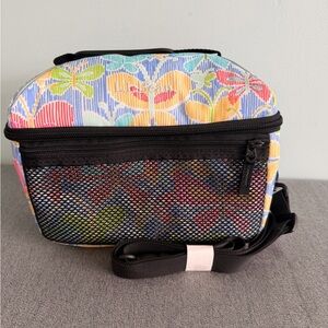 L.L.Bean Butterfly Print Insulated Lunch Bag Cooler Adjustable Strap NWOT